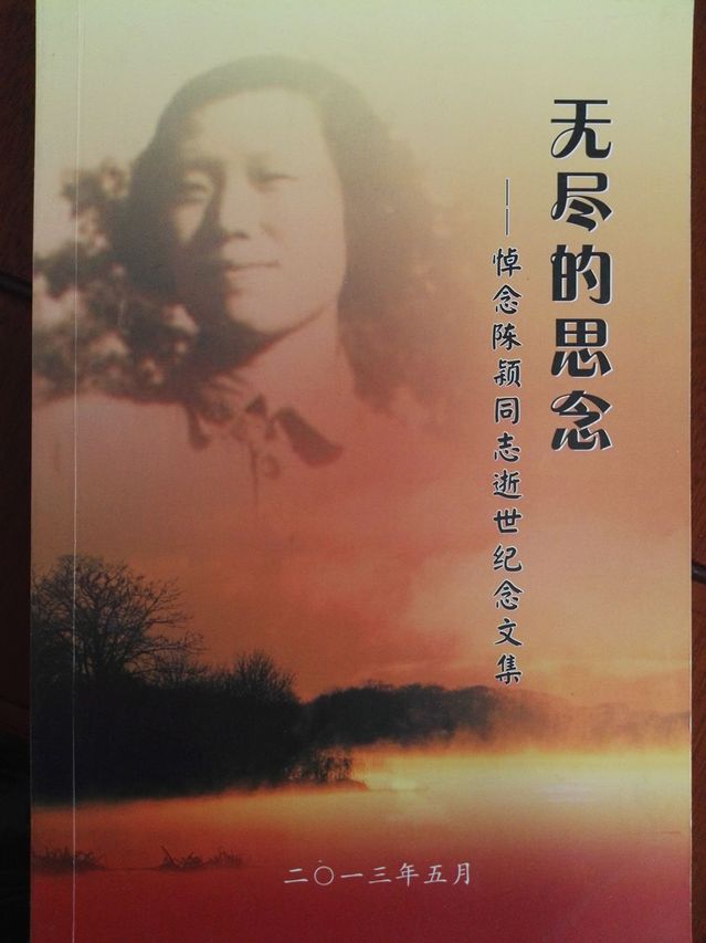 悼念陈颖同志逝世纪念文集《无尽的思念》封面